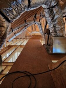 Attic ductwork installation